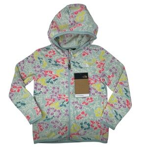 The North Face Kids Glacier Full Zip Hoodie Jacket Muted Pine Folk Sz 5